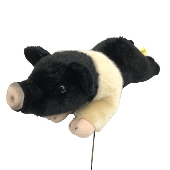 Miyoni by Aurora Hampshire 12” Pig Soft Plush Stuffed Piglet Farm Animal Toy - Picture 1 of 8